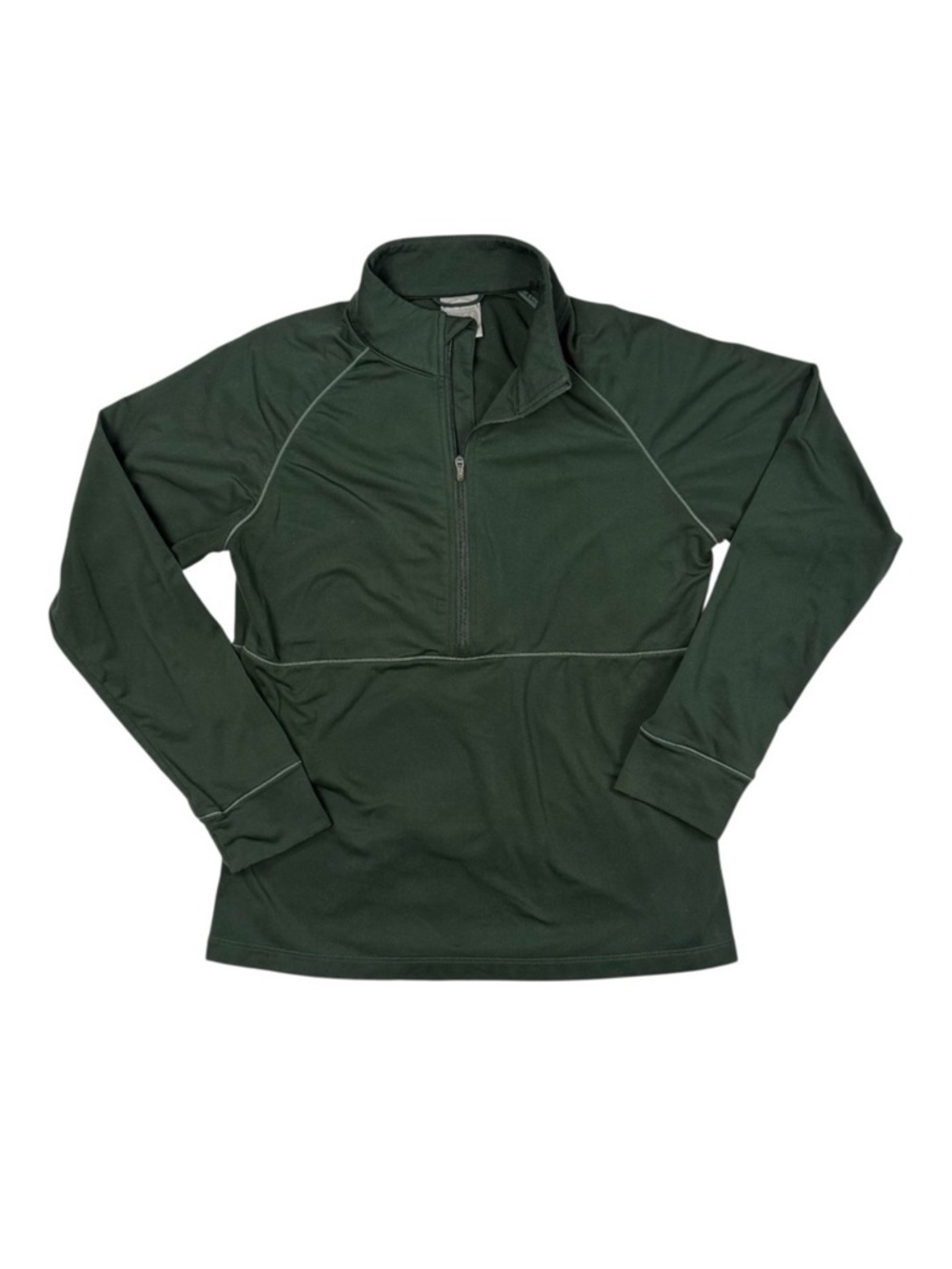Levelwear Quarter Zip Pullover Dark Green Pocket Athletic Jacket Size Small‎